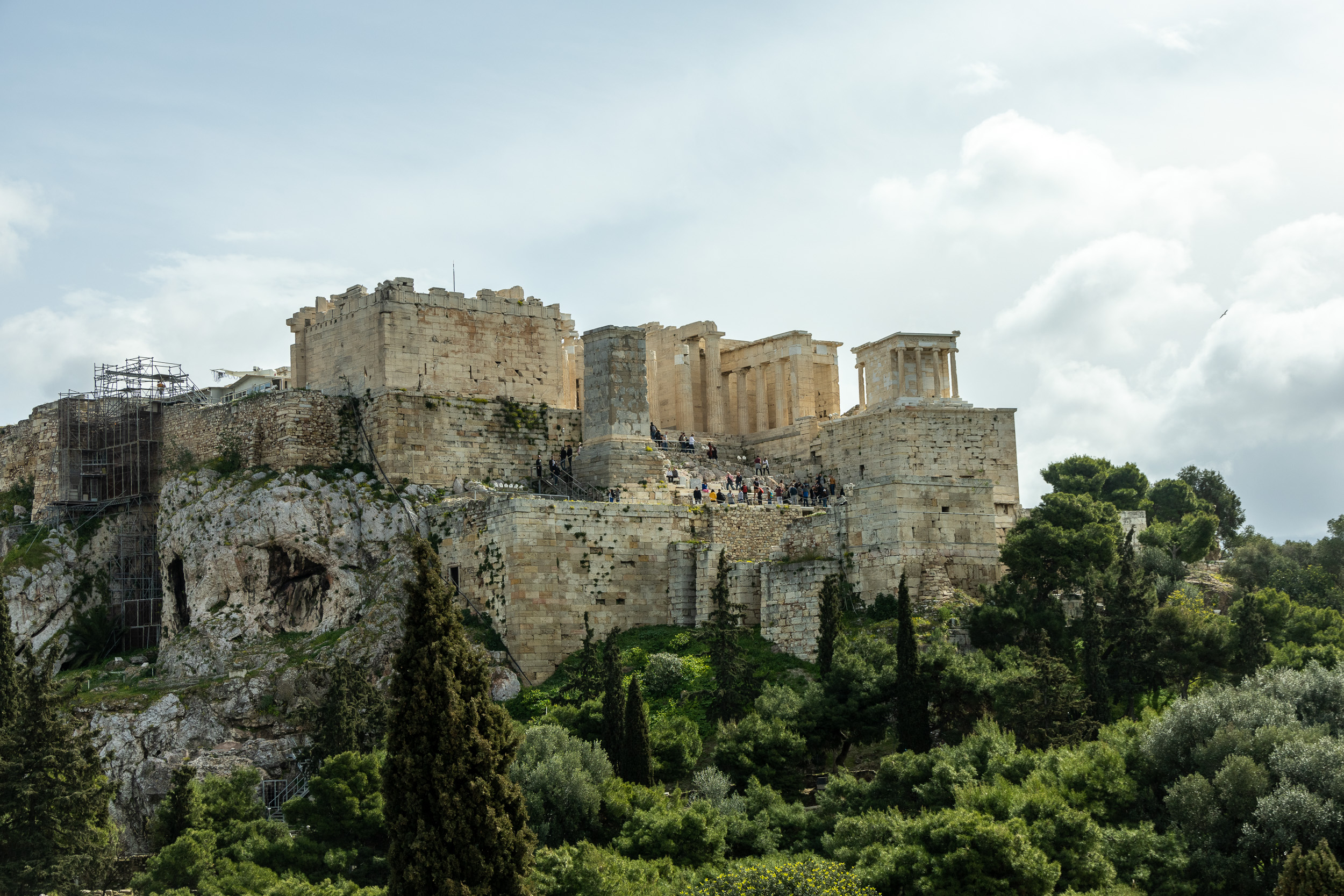 Акрополь, вид с холма Ареопага