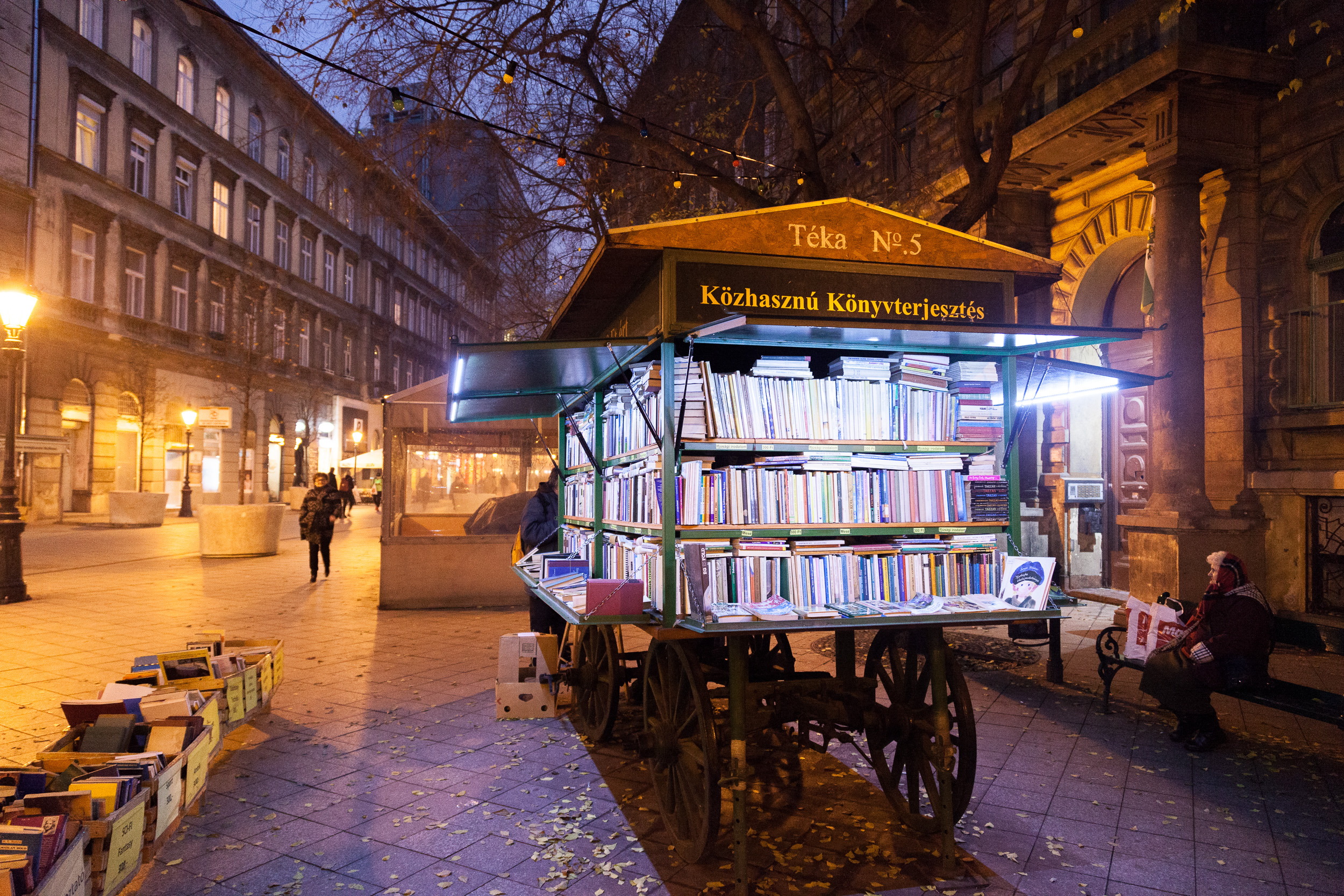 Букинистическая тележка на улице
