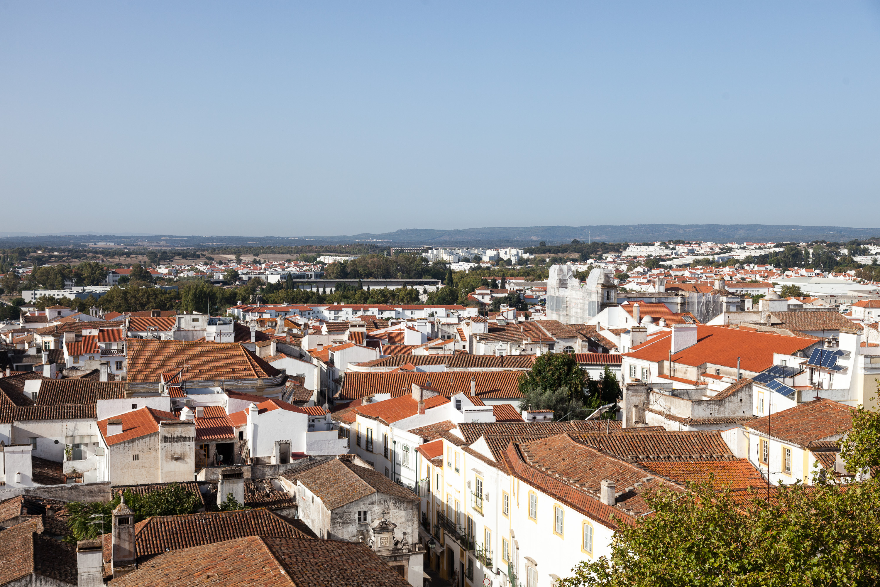 Вид на Эвору с крыши кафедрального собора