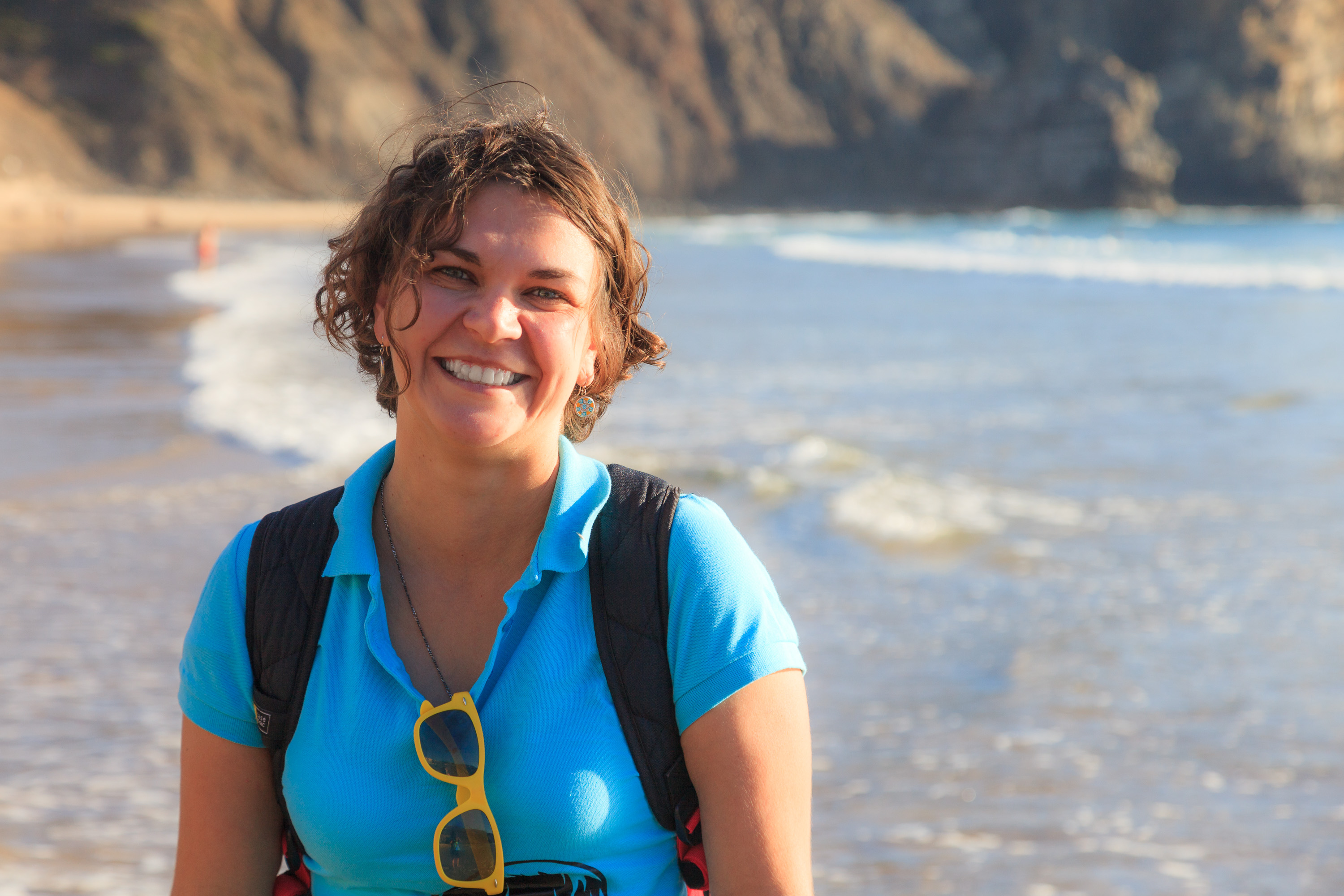 Ю на пляже Амадо